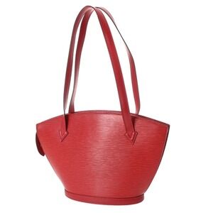 Louis Vuitton Leather Shoulder Castilian Epi Saint Bag Red Jacques Shopping